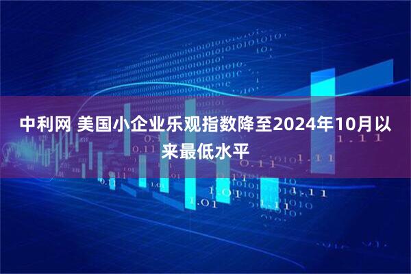 中利网 美国小企业乐观指数降至2024年10月以来最低水平